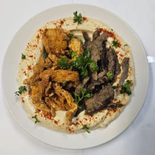 Hummus with Mix Shawarma